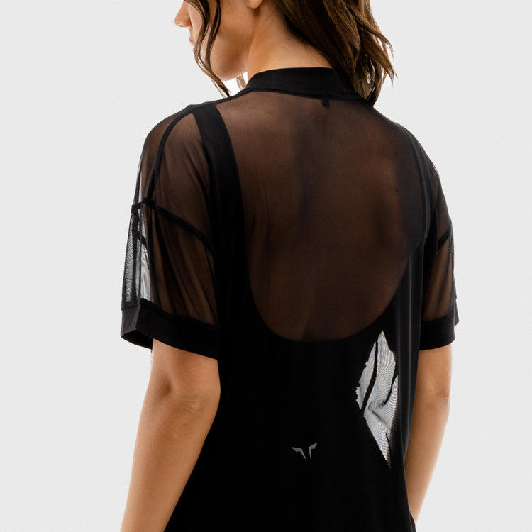 VIBE MESH TEE - BLACK